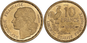Guiraud - ESSAI 10 francs 1950

Bronze-aluminium - 3,00 grs - 20 mm
F.363-1 / G.812
SUP+