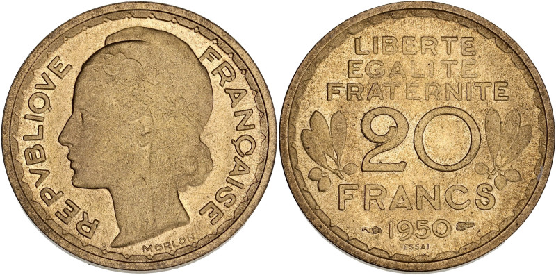 Concours de Morlon - ESSAI 20 francs 1950
Avec le mot ESSAI.

Bronze-aluminium -...