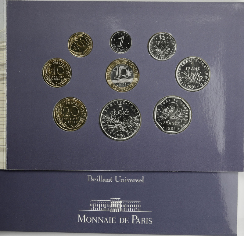 Coffret BU 9 pièces 1991

F.5200-9
Neuf

Rare ! Tirage : 2500 exemplaires.