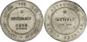 Espagne, Carthagène, Gouvernement Provisoire - 5 pesetas 1873

Argent - 28,63 grs - 37 mm
KM19.716
TTB

Rare !