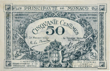 Monaco - Billet 50 centimes 
Série A / Numéro 00500

G.MCb
SUP