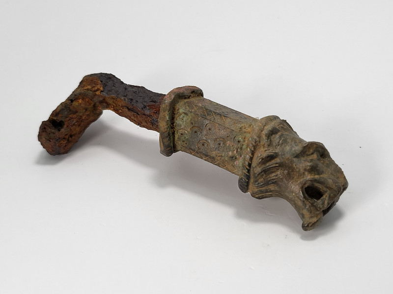 Roman Bronze and Iron Lion Key 1st-2nd Century AD
An iron shank key with a bron...