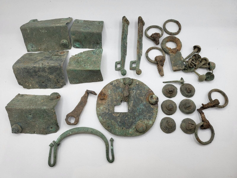 Roman Bronze Gasket Fittings 1st,3rd Century AD
A lot of bronze and some iron f...