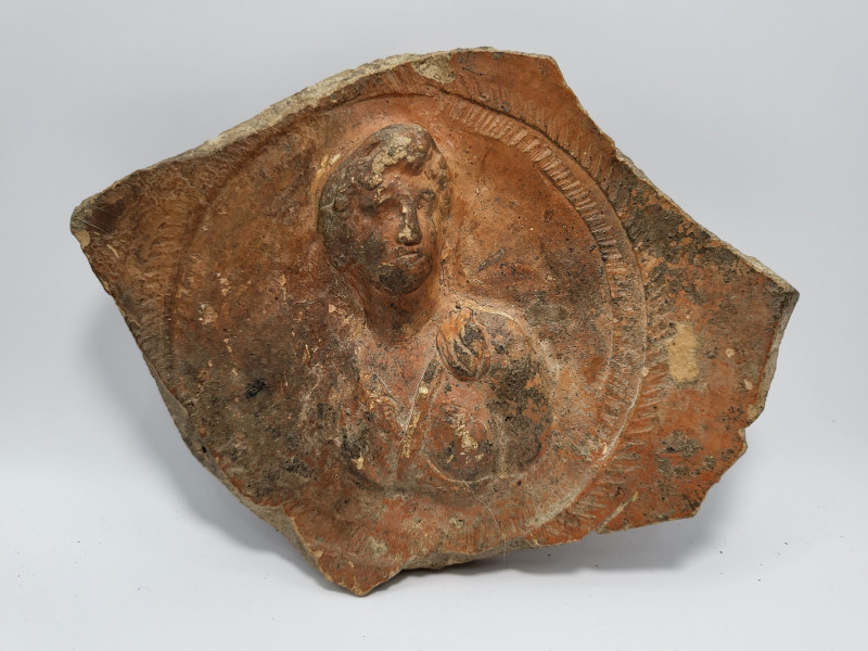 Roman Terracotta Bowl Fragment with Diana  1st  Century AD
Large terracotta bas...