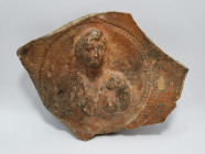 Roman Terracotta Bowl Fragment with Diana  1st  Century AD