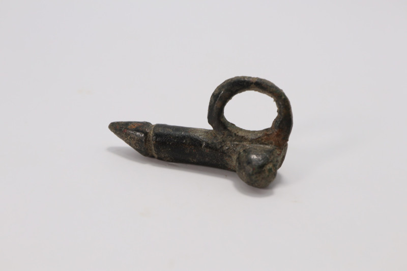 Roman Bronze Phallic-Good Luck Pendant 1st, 3rd Century AD
A bronze amulet in t...