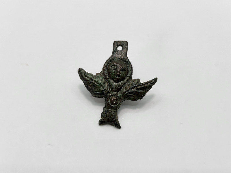 Late Medieval Chistian Pendant  15en, 16en Century AD
A bronze Christian pendan...