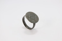 Medieval  Bronze Ring with Star of David or The Magen of David
15th-16en Century AD