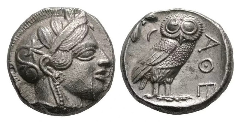 Attica, Athens AR Tetradrachm. Circa 454-404 BC.
Attica, Athens AR Tetradrachm....