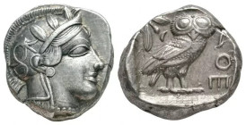 Attica, Athens AR Tetradrachm. Circa 454-404 BC.