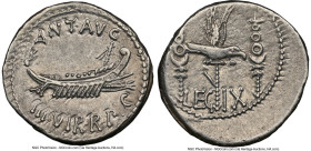 Marc Antony, as Triumvir and Imperator (43-30 BC). AR denarius (18mm, 3.82 gm, 7h). NGC Choice XF 3/5 - 4/5. Legionary issue, mint moving with Antony ...