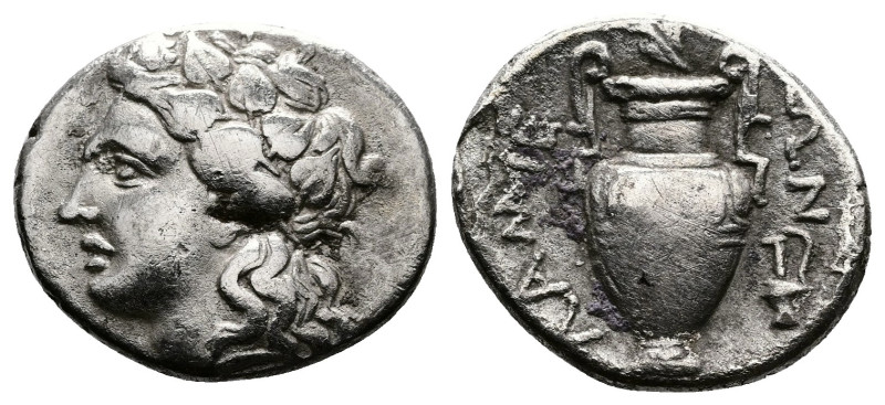 Thessaly, Lamia. Circa 360s-350s BC. AR Hemidrachm (16 mm, 2,49 g.). Head of Dio...