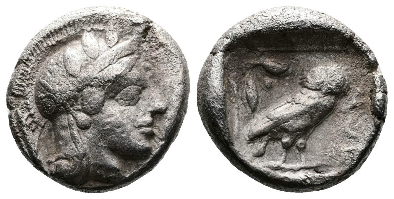 Attica, Athens. Circa 454-404 BC. AR Drachm (15mm, 4.13 g.). Head of Athena righ...