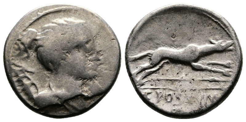 C. Postumius, after 73 BC. Contemporary imitation of Republican AR Denarius (18m...