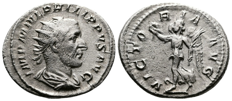 Philip I 244-249 AD. AR Antoninianus (23 mm, 4,63 g.). Rome 245 AD. IMP M IVL PH...