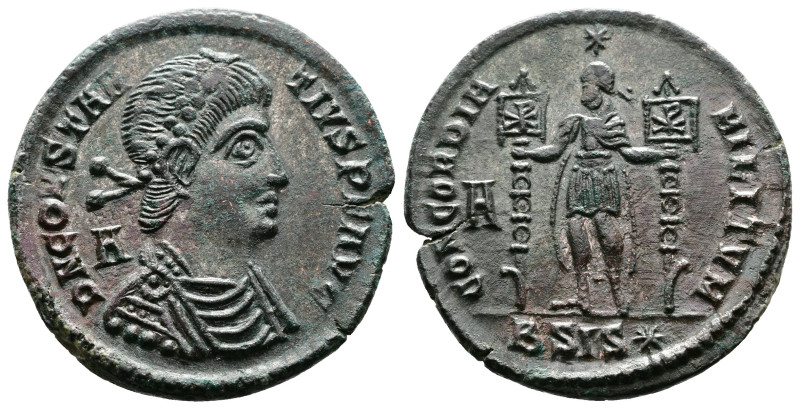 Constantius II 337-361 AD. Bronze Silvered Centenionalis (25mm, 5,85 g.) Siscia,...