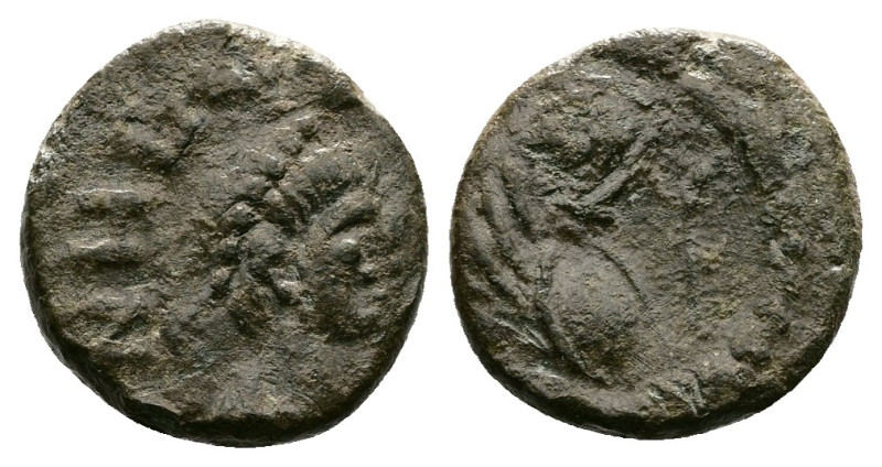 Leo I 457-474 AD. AE4 (10mm, 0,95 g.) Constantinople. D N LE[O P F AVG]. Diademe...