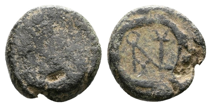 Anastasius I 491-518 AD. AE Nummus (9mm, 0.91 g.). Constantinople mint. Struck 4...