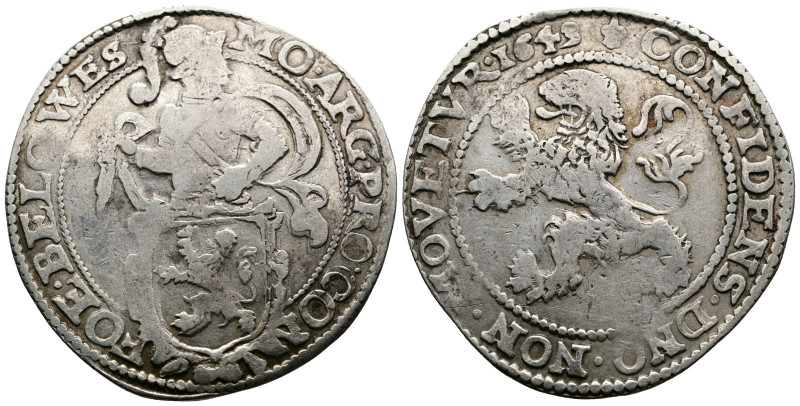 Leeuwendaalder (Lion Dollar) AR (41mm, 27,01 g.). Westfriesland. MO ARG PRO CONF...