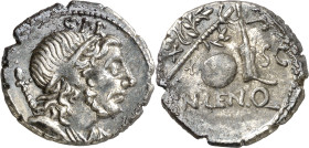 (hacia 76-75 a.C.). Gens Cornelia. Denario. (Bab. 54) (Craw. 393/1a). 3,69 g. MBC+.