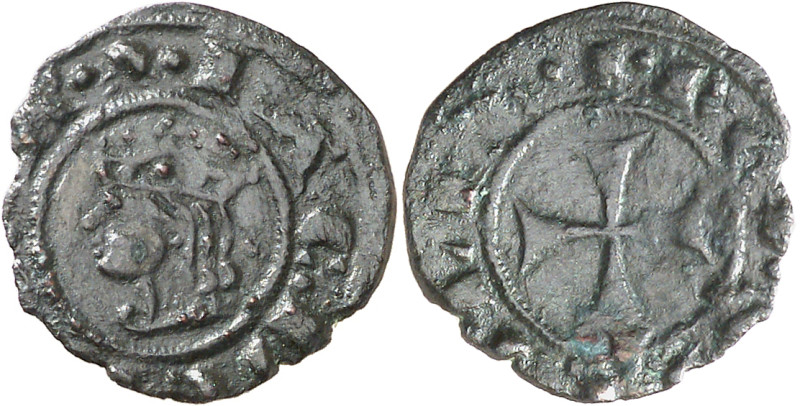 Jaume II (1291-1327). Sicília. Diner. (Cru.V.S. 360) (Cru.C.G. 2178). Ex Áureo 0...