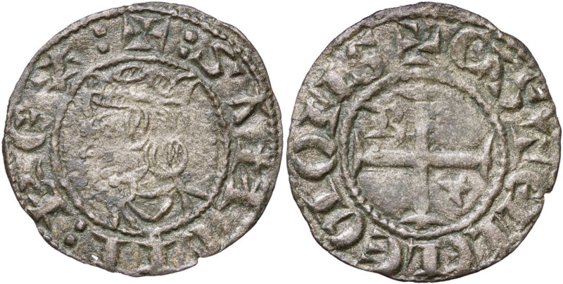 Sancho IV (1284-1295). Burgos. Meaja coronada. (AB. 308, como seisén). 0,65 g. M...