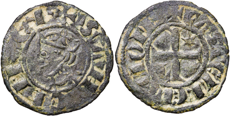 Sancho IV (1284-1295). León. Meaja coronada. (AB. 311.1, como seisen) Escasa. 0,...