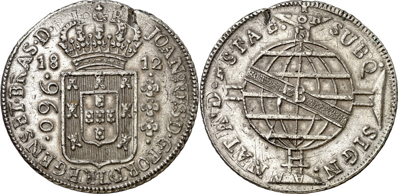 Brasil. 1812. Juan, Príncipe Regente. B (Bahía). 960 reis. (KM. 307.1). Acuñada ...