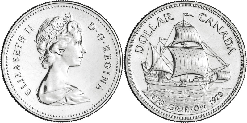 Canadá. 1979. Isabel II. 1 dólar. (KM. 124). Tercer centenario de la botadura de...