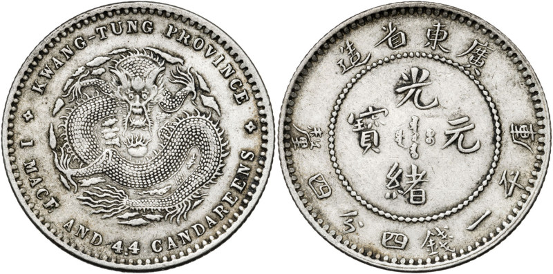 China. Kwantung. s/d (1890-1908). Kuang-hsü. 20 centavos. (KM. 201). AG. 5,44 g....