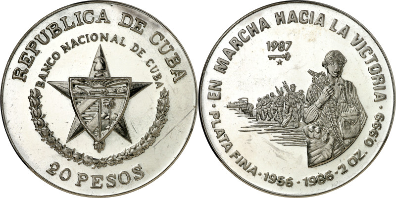 Cuba. 1987. 20 pesos. (KM. 171). 30º Aniversario - En marcha hacia la victoria. ...