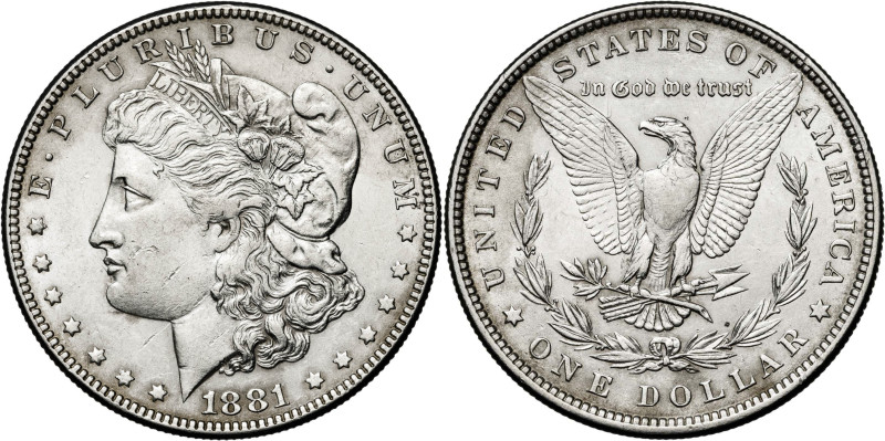 Estados Unidos. 1881. Filadelfia. 1 dólar. (KM. 110). AG. 26,72 g. MBC+.