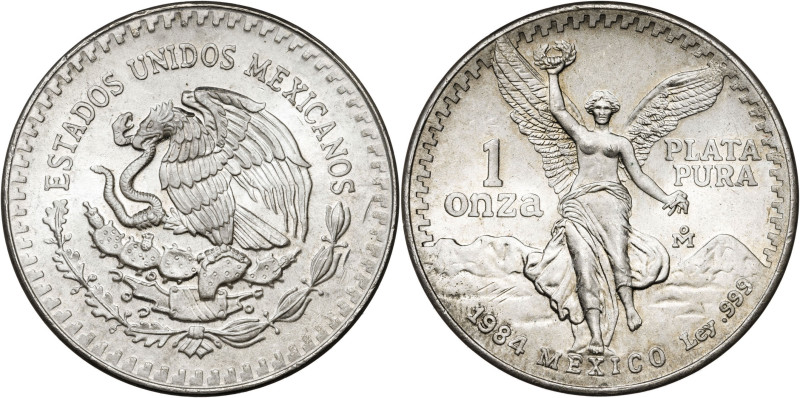 México. 1984. 1 onza. (KM. 494.1). AG. 31,19 g. S/C.