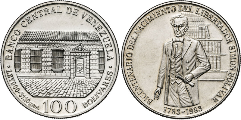 Venezuela. 1983. 100 bolívares. (KM. 58). Bicentenario del nacimiento de Simón B...