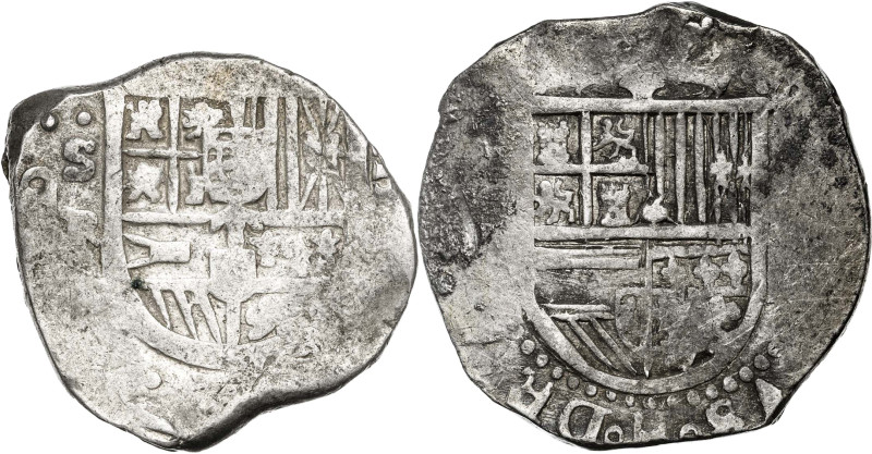 Sevilla. 4 reales. Lote de 2 monedas macuquinas. BC/BC+.