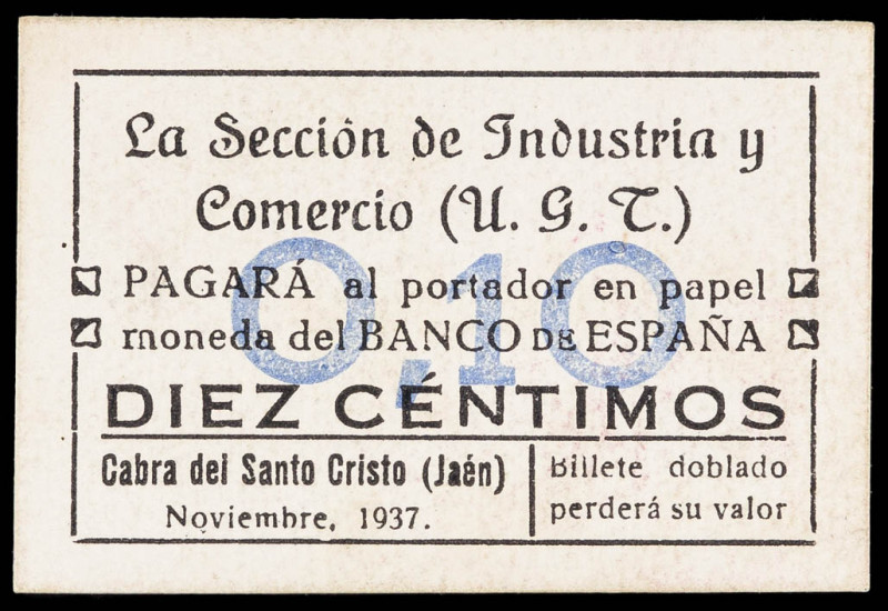 Cabra del Santo Cristo (Jaén). La Sección de Industria y Comercio (U.G.T.). 10 c...