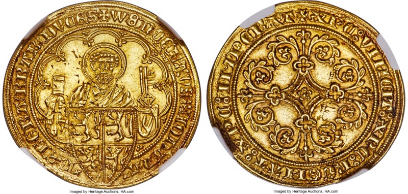 Brabant. Jeanne & Wenceslas (1355-1406) gold Pieter d'or ND (1375-83) MS62 NGC, ...