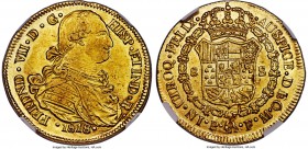 Ferdinand VII gold 8 Escudos 1818 P-FM MS62 NGC, Popayan mint, KM66.2, Fr-61. Currently tied for second-finest graded across both PCGS and NGC, this e...