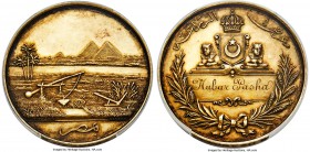 Abdul Hamid II silver Specimen Agricultural Exhibition Prize Medal ND (1898) SP62 PCGS, London mint, by Elkington & Co. 44mm. "Nubar Pasha" engraved o...