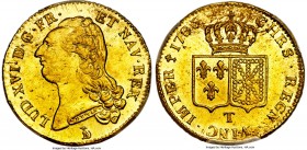 Louis XVI gold 2 Louis d'Or 1786-T MS64 PCGS, Nantes mint, KM592.14, Fr-474, Gad-363. "No dot, 1st Sem." A brilliant example whose delightful golden s...