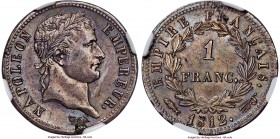Napoleon Franc 1812-(Flag) MS64 NGC, Utrecht mint, KM692.17, Gad-447. Softly toned, with overlapping hues of steel and blue. A scarcer issue, with onl...