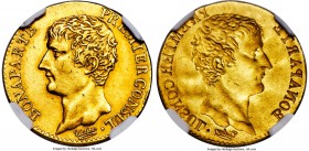 Napoleon gold Mint Error 20 Francs L'An 12 (1803/04)-A AU55 NGC, Paris mint, KM651. Mirror brockage on reverse. For the type, anything approaching Min...