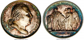 Louis XVIII silver Specimen "Abdication Refusal" Medal 1803 SP65 PCGS, Bramsen-261. 49mm. By Andrieu. A historically fascinating medal, struck during ...