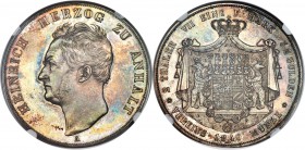 Anhalt-Kothen. Heinrich 2 Taler 1840-A MS62 NGC, Berlin mint, KM39, Dav-507. Arguably a conservatively graded example, especially considering the leve...