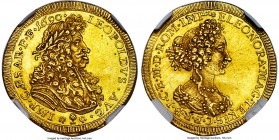 Augsburg. Leopold I gold Ducat 1690 MS62 NGC, KM98, Fr-71. Bordering on choice, this well struck piece displays a pleasing pronunciation of detail thr...
