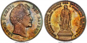 Bavaria. Ludwig I 2 Taler (3-1/2 Gulden) 1843 MS64 PCGS, KM817. Commemorative issue celebrating the 100th Anniversary of the Academy of Erlangen. A sc...