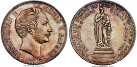 Bavaria. Maximilian II "Orlando Di Lasso" 2 Taler (3-1/2 Gulden) 1849 MS63 Prooflike PCGS, KM835.1. A large commemorative double-taler celebrating Orl...