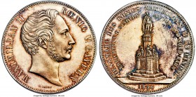 Bavaria. Maximilian II Prooflike 2 Taler 1856 MS63 PL PCGS, KM850. Produced to commemorate the establishing of a monument to king Maximilian II. A gor...
