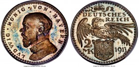 Bavaria. Ludwig III 10-Piece Certified Goetz Specimen Pattern Set 1913 PCGS, 1) silver 2 Mark - SP65, Schaaf-51G1 2) silver 3 Mark - SP65, Schaaf-52G1...