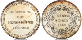 Frankfurt. Free City 2 Taler (3-1/2 Gulden) 1840 MS62 Prooflike PCGS, KM325. A low-mintage type struck to only 649 examples in celebration of the open...